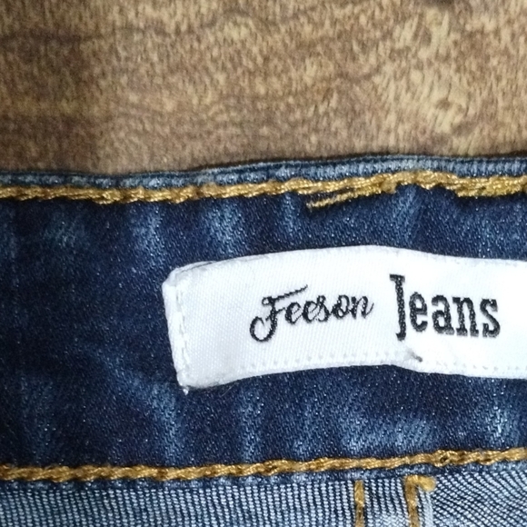 Feeson Bleached Denim Women's Blue Jeans Sz(38) - Picture 9 of 11